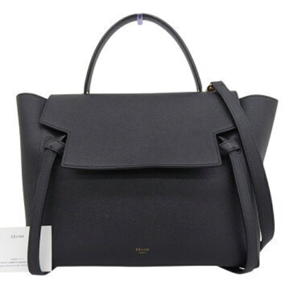 Celine Belt Bag Handbag Shoulder Leather Black